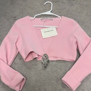 Alexander Wang Blush Pink Cropped Top